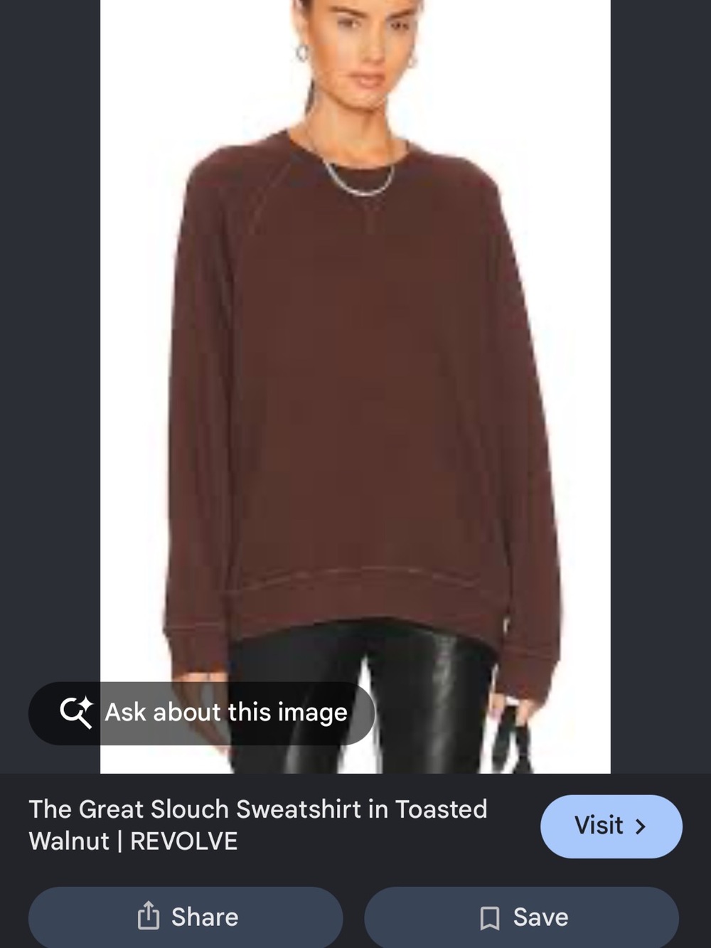 The Great Slouch Cotton Sweatshirt oversized
